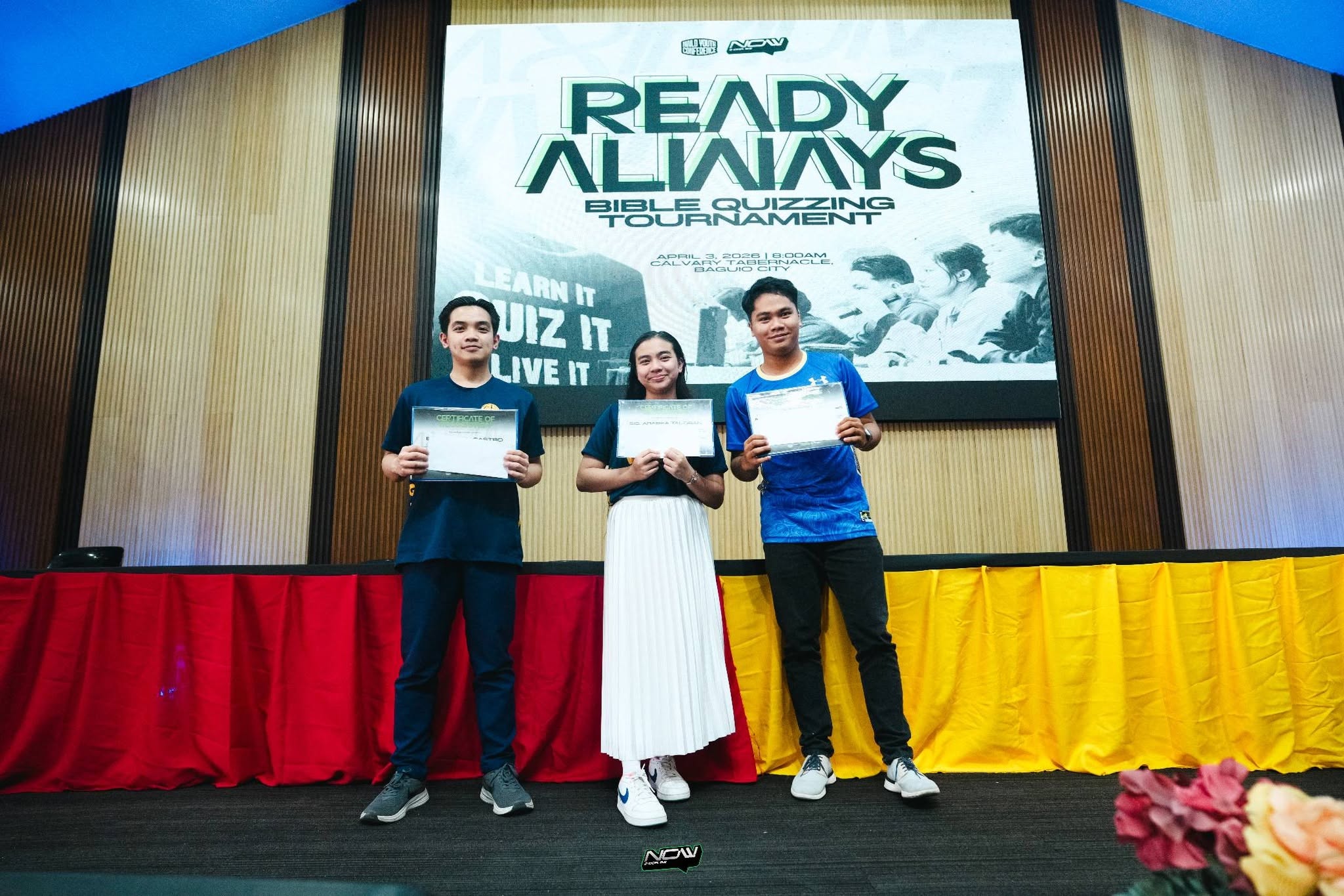 Youth delegates at the Asia Pacific Youth Conference Bible Quizzing segment